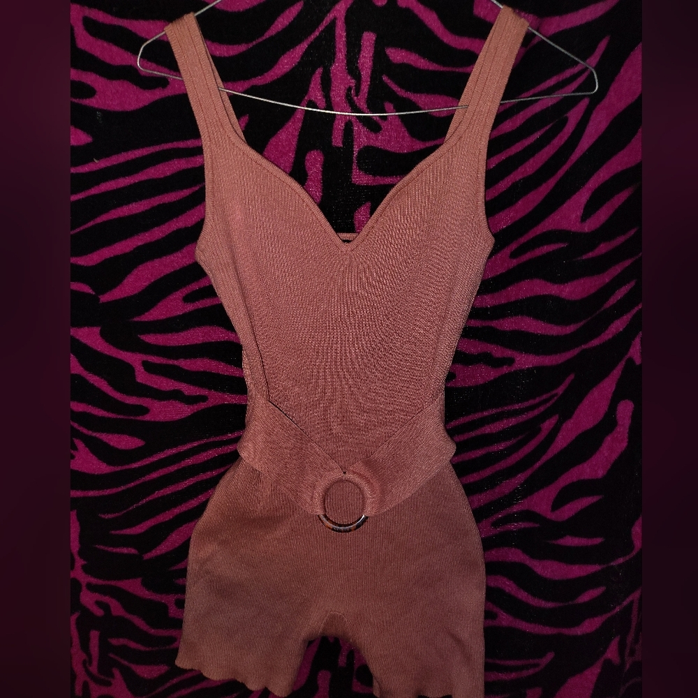 Almost Famous Pink and Black Knit Sweater